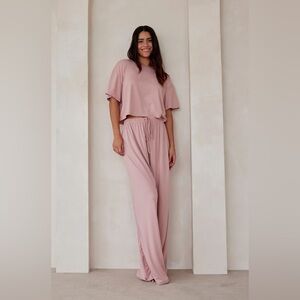 Bumpsuit Cloud Slim Pant in Dusty Rose small NWT